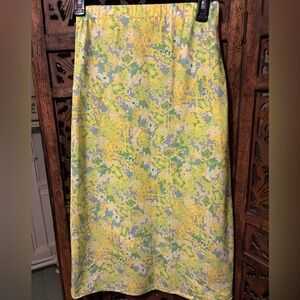 & Rouge Floral Midi Skirt, Size Medium (Probably a Small) New with Tags